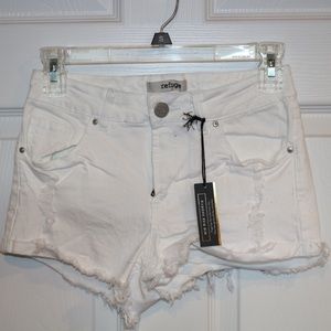 White Refuge shorts